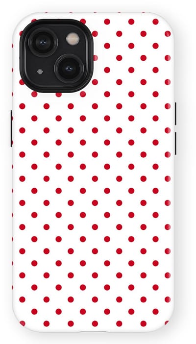Polka Dots Hoesje geschikt voor iPhone 14 | Geschikt Voor Mag | Stippen Design Backcover geschikt voor iPhone 14 Cherry Dots