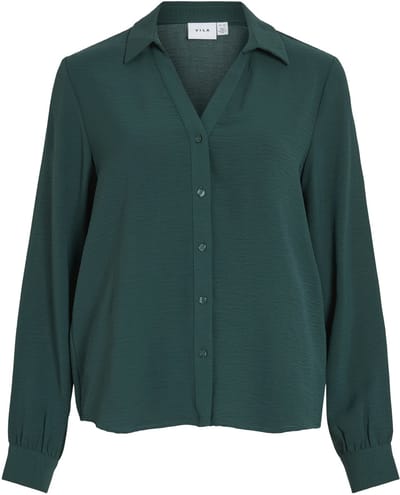 VILA - VIJOSA L/S V-NECK SHIRT - NOOS - Dames - Blouses