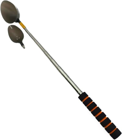 Vislepel - Aaswerper - Aas Verspreiden - Uittrekbare Handgreep - Tot 76 cm - Meerkleurig