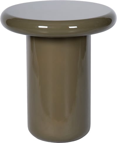 Atmooz Manon Bijzettafel – Ø45 x H51 cm – Earth Groen – Hoogglans Lak – Ronde Side Table – Modern Design – Luxe Nachtkastje of Koffietafel – Stevige Bijzetter – Trend Kleur Groen – Minimalistisch
