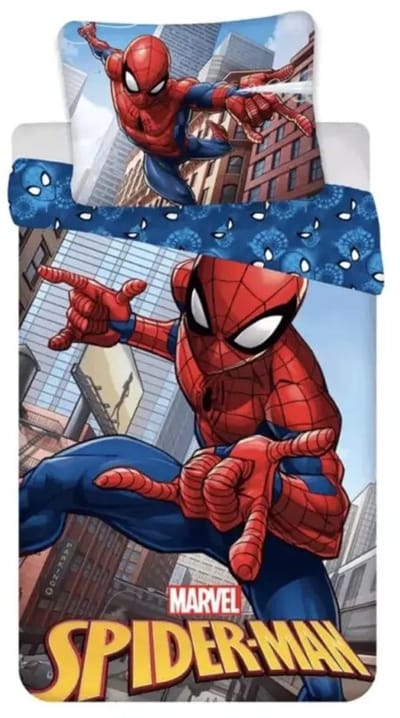 Spiderman Peuterdekbedovertrek City - 100 x 135 cm - Katoen