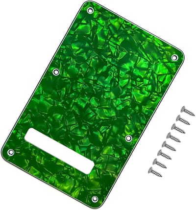 Guitar Back Plate Geschikt voor Stratocaster Tremolo Cavity Cover met 6 Schroeven - Groene Tremolo Cover en Pickguard Accessoire