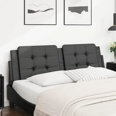 vidaXL - Hoofdbordkussen - "Zadar" - 160 - cm - kunstleer - zwart
