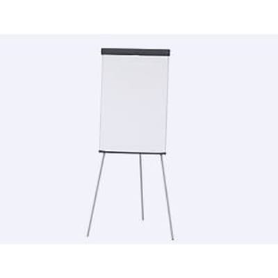 MAUL flipchart MAULstandard, staand formaat, statiefframe, 970 x 660 mm bord, traploos in hoogte verstelbaar, opbergbak, houder voor papieren onderlegger
