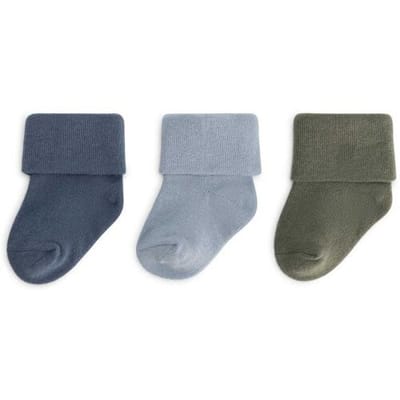 Prénatal Préntal newborn sokken 3 paar Steel Blue 1MT unisex