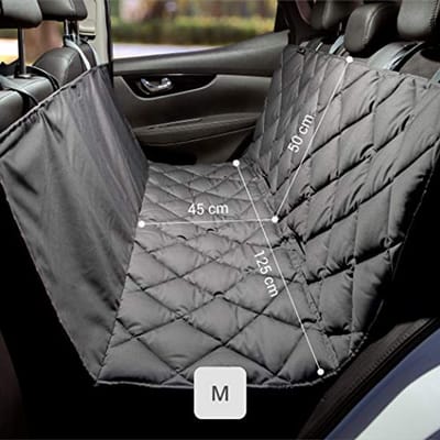 Honden Plaid voor Achterbank Auto - Wasbaar en Duurzaam (M - 125cm Breed, Grijs)
