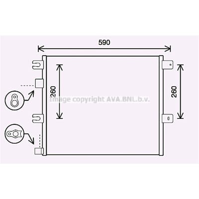 Condensator, airconditioning HIGHWAY AUTOMOTIVE RE5124