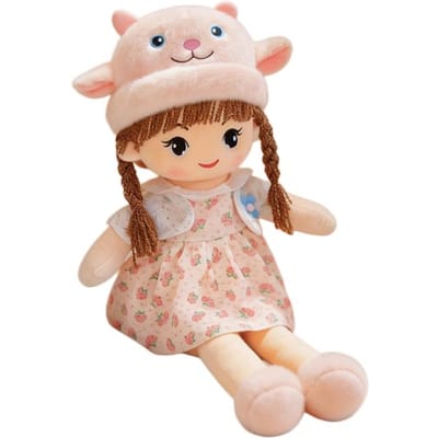 45-90cm Pluche Meisje Knuffel Zacht Kerst Schattig Verjaardagscadeau voor Meisjes Schattig Pluche Kussen Kamerdecoratie Prinsessenpop 45cm roze