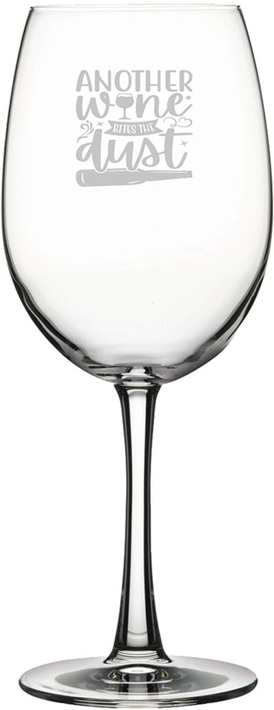 Gegraveerde Rode wijnglas 46cl Another wine bites the dust