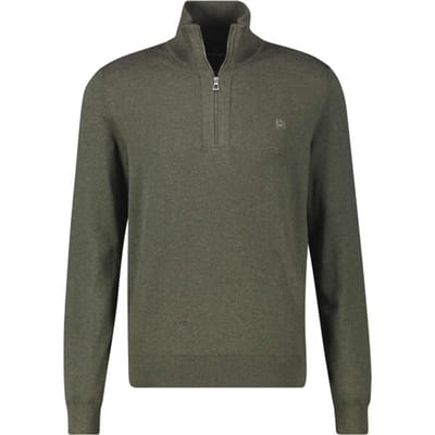Lerros - Half zip trui - Heren - M - 660 NORDIC OLIVE ME - Katoen - 25N5432