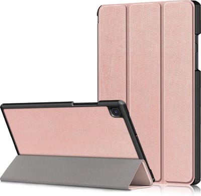 Geschikt voor Samsung Galaxy Tab A7 2020 hoesje - 10.4 inch - Samsung Galaxy Tab A7 2022 hoesje - Tri Fold Cover Tablet Case Rose Goud