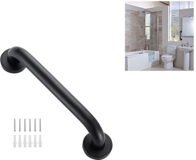 Handgreep Zwart voor bad of douche - Sterke Metalen wandgreep - Toiletbeugel - badgreep - douchegreep - Douche - Toilet - Toiletbeugel - Badgreep - Douchegreep