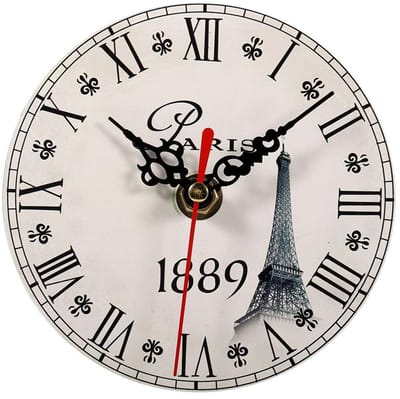ONF3 - Wandklok - Retro - Decoratief en Elegant - Bruin - Batterij-aangedreven - Gemakkelijk Te Lezen - Geschikt Voor Keuken en Slaapkamer