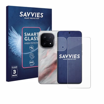 3 Stuks Savvies Screenprotector - geschikt voor Vivo iQOO 15 (Voor+Camera) - beschermfolie glas transparant