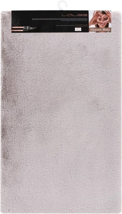 Lalee Heaven – Hoogpolig- Superzachte Badmat – Antislip – Douchemat – Toiletmat – Wasbaar – Voor Badkamer - 40x60 cm - Zilver