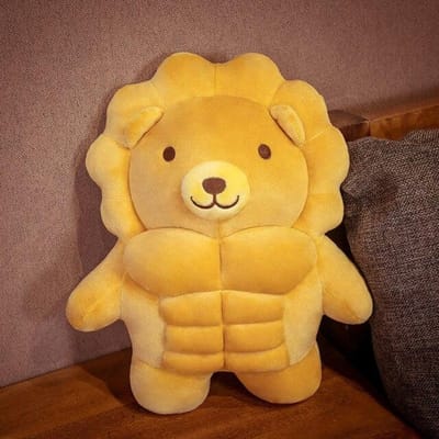 Schattige Spierbeer Leeuw Varken Pluche Speelgoed Grappige Grote Spieren Dier Kussen Gevuld Zacht Speelgoed Vriend Vriendin Cadeau leeuw