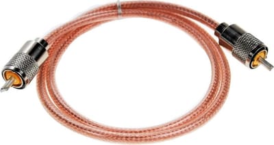K-PO® PL-PL RG8 transparant kabel 90 CM - PL-259 connectors - CB Radio