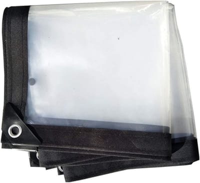 Transparant Dekzeil - Waterdicht Zeil - Bescherming Buiten - Scheurbestendig PVC - 3'x7' - Transparant