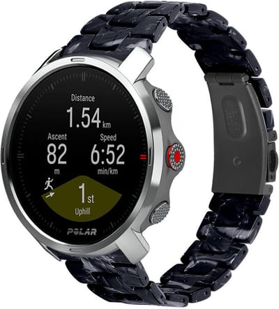 Resin bandje geschikt voor Polar Grit X / Grit X Pro / Vantage M / M2 / M3 / V3 - zwart mix
