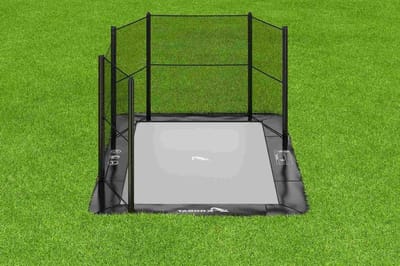 Trampoline Net - Veiligheidsnet - Extra Veiligheid - Halve Afdekking - 335 x 244 cm - Zwart