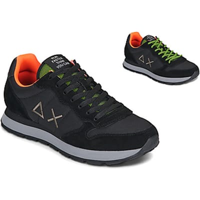 SUN68 Tom Fluo - Heren Sneakers Schoenen Zwart Z46102-11 , Maat: EU 40
