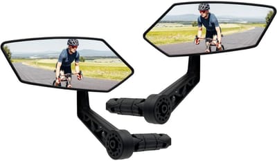 CLVP® Bar End Spiegels - Fietsspiegel - Motor Spiegels- Zwart