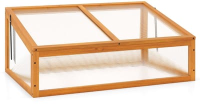 Kweekkas – Kas - Kweekbak - Opvouwbaar - Stevig Frame - Beschermend - Ruim - Met Roldeuren - Oranje