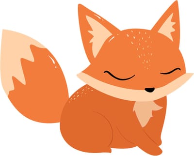 Vos Sticker - Bos Dieren - Vossen - Handgemaakte Stickers - Journaling - Bullet Journal - Scrapbooking - Leuke Stickers - Laptop Sticker - Telefoon Sticker - Cute - Dier - Lief - Schattig - Wilde Dieren