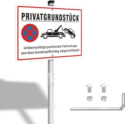 Waarschuwingsbord Videobewaking Set van 2, 25 x 18 cm, Metaal