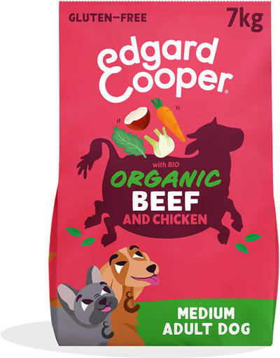 Edgard & Cooper Adult Hondenbrokken Voor Medium Honden, Biologische Kalkoen& Kip 7Kg, Biorecept Met Vers Vlees Vol Eiwitten, Met Natuurlijke Ingrediënten
