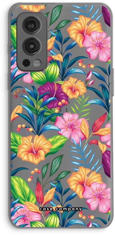 Case Company® - Hoesje geschikt voor OnePlus Nord 2 5G hoesje - Tropisch 2 - Soft Cover Telefoonhoesje - Bescherming aan alle Kanten en Schermrand