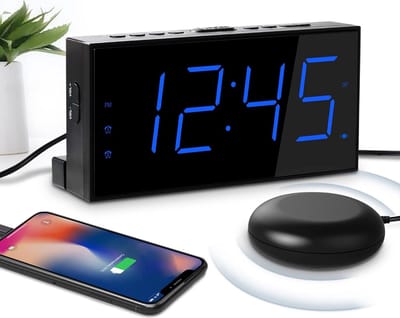 Projectiewekker met USB-aansluiting en Instelbaar Alarmvolume - Batterijback-up - Digitale Projectieklok met Tijdweergave op Plafond/Muur - Wekker met Projectie - USB Oplaadbare Wekker - Alarmklok met Batterijback-up