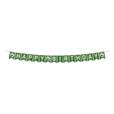 Globos Paper Bunting Happy Birthday Football - 6m
