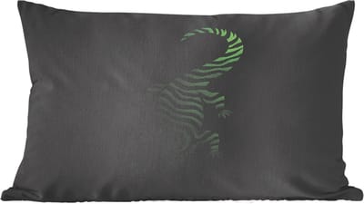 Sierkussens - Kussentjes Woonkamer - 60x40 cm - Krokodil - Groen - Tijgerachtig - Strepen