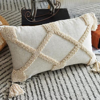 Bohemian Style Kussenhoes Cmtassels Geborduurde Sierkussenhoes Voor Woonkamer Stoel Bank Auto Huisdecoratie