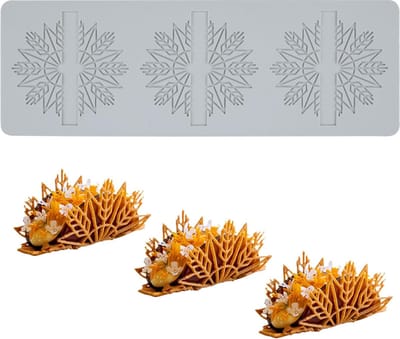 Kant siliconen mal mat taco, siliconen fondant kant mat, kant siliconen mal, taart suiker decoratie voor bord decoratie, fondant, chocolade, taart decoratie (3 gaten taco)