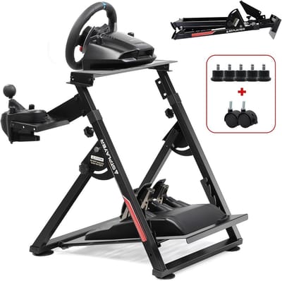 Stuurwiel Standaard - Race Cockpit - Race Simulators - Verstelbaar Frame - 64 x 43 x 84 cm - Zwart