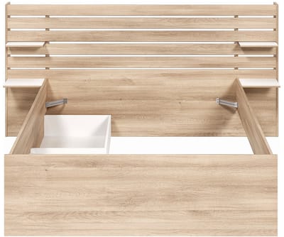 Vente-unique Bedframe hout natuurlijk licht 140 x 200 cm,
