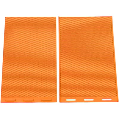 2 STUKS Bijenwas Persvellen 5,4 mm Siliconen Flexibel Bijenwas Fundamentvel Imkeruitrusting voor Bijenteelt Honingraat oranje