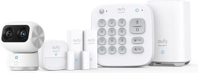 eufy Security - 6-Piece Alarm Kit - Wit,Beveiligingssysteem - Keypad - Bewegingssensor - 2 Raam-/deursensors + eufycam 4k pan&tilt camera