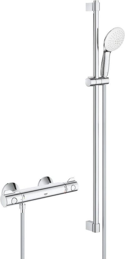 Grohe Grohtherm 800 Comfortset - 150mm - met koppelingen - 90cm - chroom