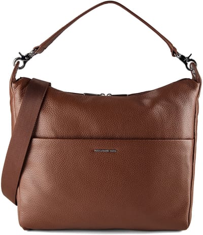 MANDARINA DUCK Leren schoudertas Mellow Leather Hobo Milk Chocolate bruine