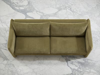 VELTARO Luxe 3-Zits Bank Groen Chenille – Comfortabele Design Bank met Afneembare Hoezen en Armleuningen – Moderne Woonkamer Bank – NoviHome