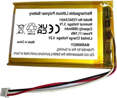 Babyfoon Batterij Vervanging - Oplaadbare Accu - Babyfoon Gebruik - 3000mAh Capaciteit - 3.7V - Zwart