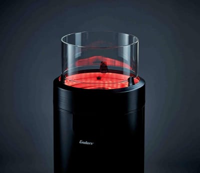 Vuurkorf LED verlichting vuurplaats grijs-zwart 88 cm
