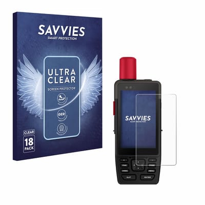 Savvies - Screenprotector voor Garmin GPSMAP H1i Plus - Folie Beschermfolie transparant 18 Stuks