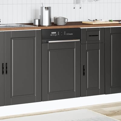 vidaXL - Vaatwaspaneel - Porto - 45x1,5x57 - cm - bewerkt - hout - zwart
