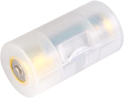 Batterij Adapter - Converter Houder - Elektronica Gebruik - Van AA naar C - 4 Stuks - Translucent Wit