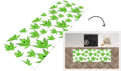 Keukenloper - Loper keuken - Aloë Vera - Patronen - Planten - 150x50 cm - Keukenloper vinyl