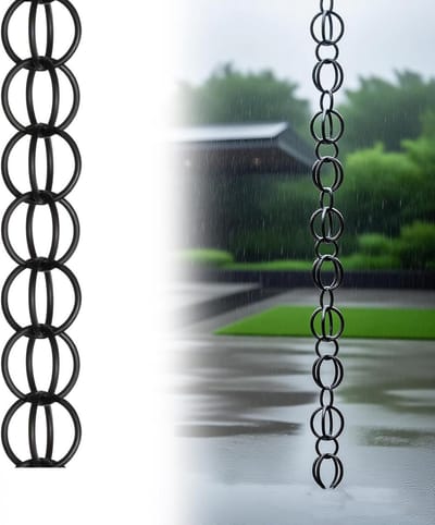 Regenketting - Dakgoot decoratie - Waterafvoer buiten - Stijlvol alternatief - 35 meter - Aluminium